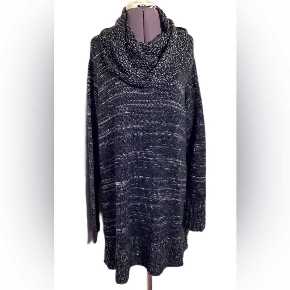 Sympli Metallic Knit Midi Sweater Dress XL
